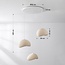 3-lichts Wabi Sabi hanglamp Ishi met zandbeige steeneffect - 3 x 30 cm