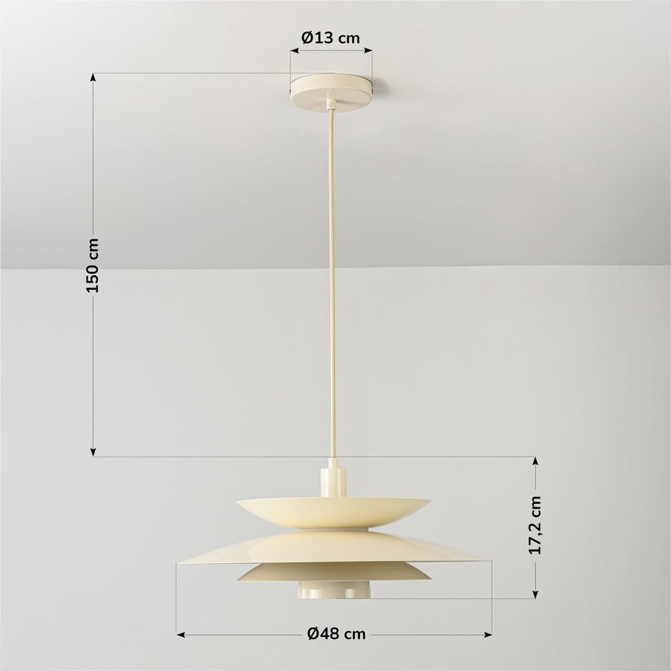 Suspension Alvra - beige brillant