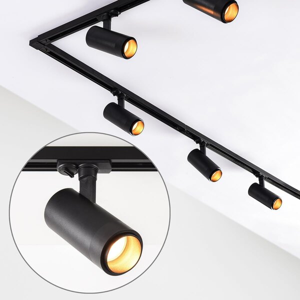 Modern 1-fase railsysteem van 3 meter met Jazz spots - plafondlamp