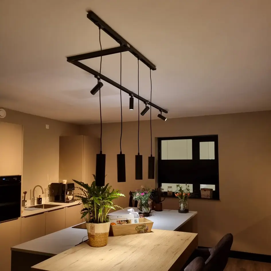Modern 1-fase railsysteem van 3 meter met Jazz spots - plafondlamp