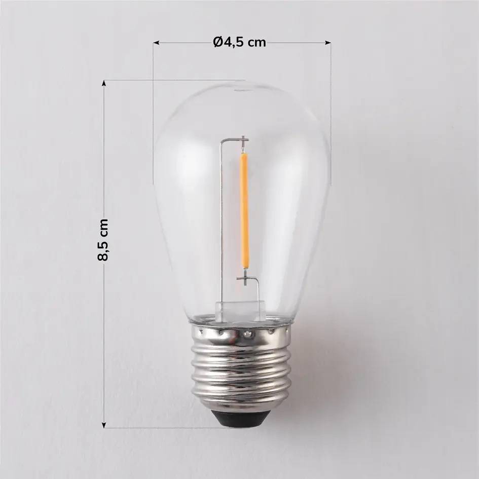 Prikkabel set inclusief kappen in donkerblauwe rotanlook, verkrijgbaar met verschillende LED lampen