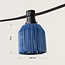 Prikkabel set inclusief kappen in donkerblauwe rotanlook, verkrijgbaar met verschillende LED lampen
