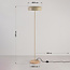 Lampadaire Arlie avec pied aspect travertin - beige