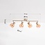 Plafonnier réglable à 4 lumières Dari avec verre ambré - beige
