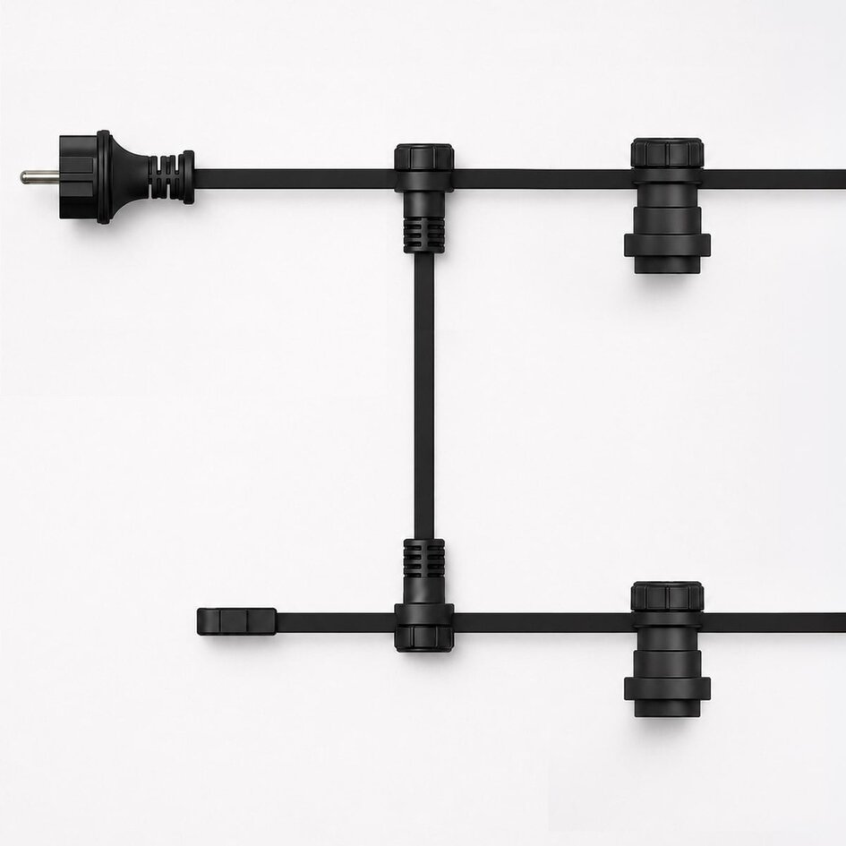 Aftakconnector voor prikkabels - zwart