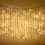Rideau lumineux raccordable noir | 2 m | 300 LED | 2200K scintillant | caoutchouc