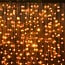 Rideau lumineux raccordable noir | 2 m | 300 LED | 2200K scintillant | caoutchouc