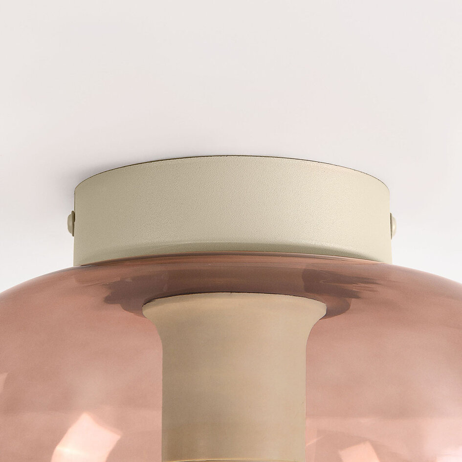 Plafonnier Soli beige avec verre ombré