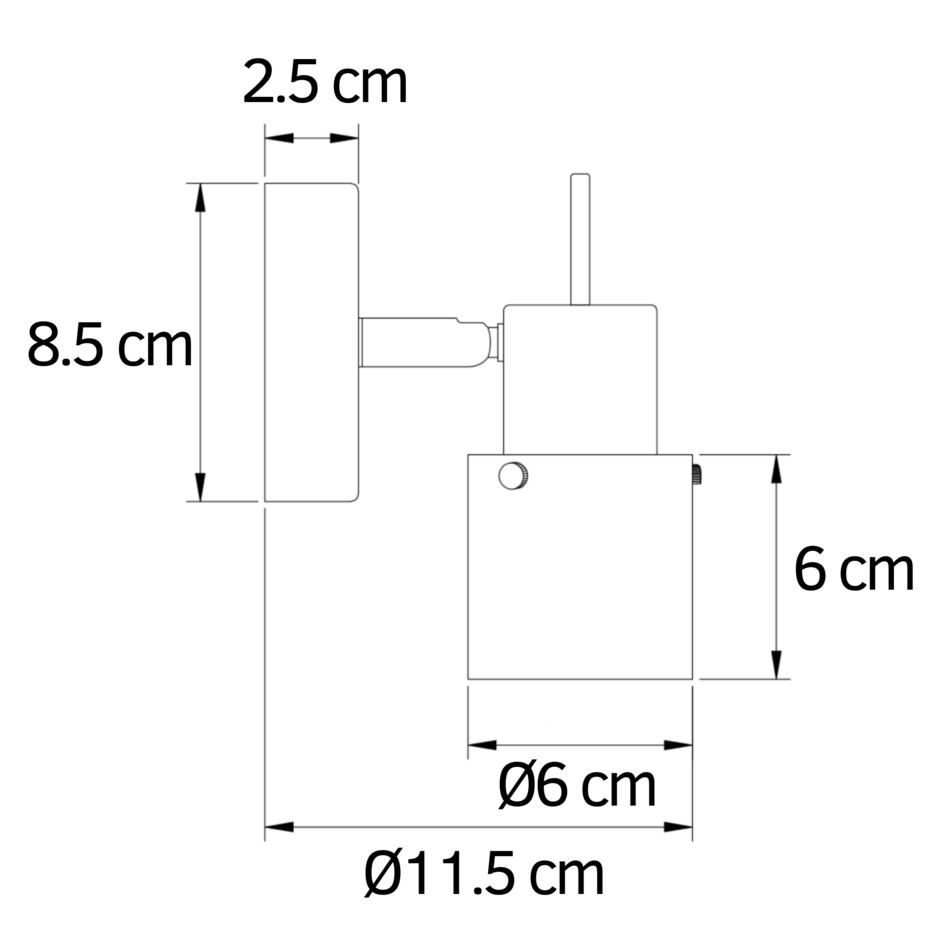 Projecteur moderne, simple - Valeria (prise G9)