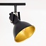 Plafonnier design noir avec or à 3 lumières - Alexis