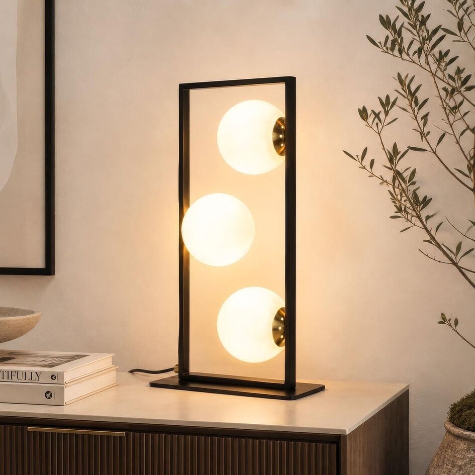 Lampe à poser contemporaine noire - Tris