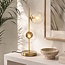 Lampe de table 2 lumières avec verre transparent et cadre bronze - Ethan