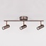 Plafonnier barre argent antique 3 spots LED - Zane