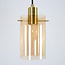 Suspension industrielle 4 lumières Tuscon - noir mat et ambre