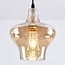 Lampe suspendue à 1 lumière Trinidad avec verre ambré - variante 3