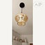 Lampe suspendue à 1 lumière Trinidad avec verre ambré - variante 3