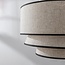 Suspension Zenza avec abat-jour en tissu naturel à 3 couches