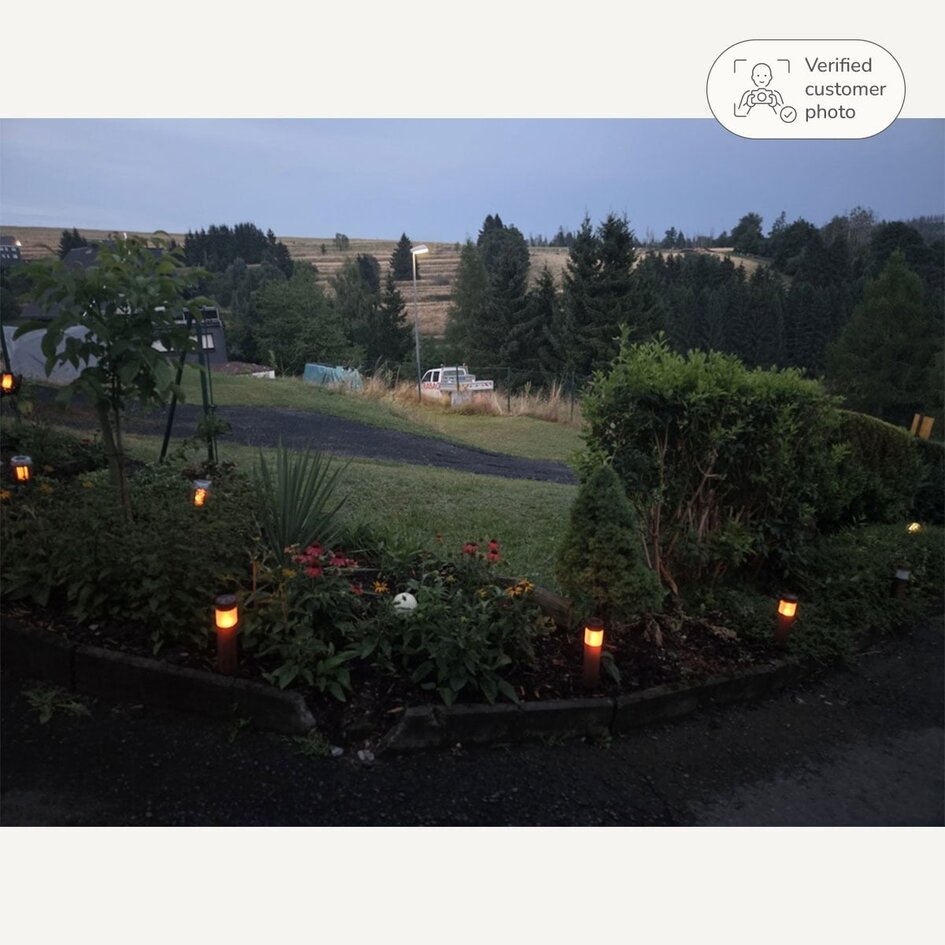 Spot solaire de jardin Solora - aspect bois