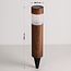 Spot solaire de jardin Solora - aspect bois