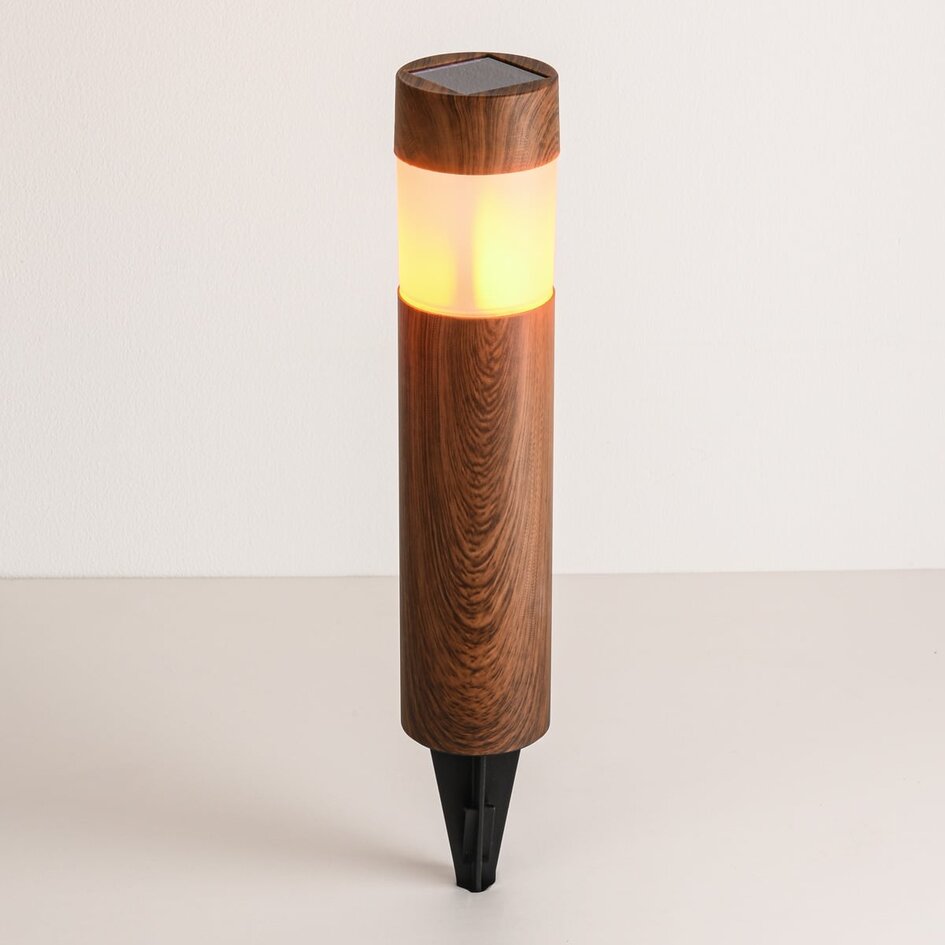Spot solaire de jardin Solora - aspect bois