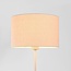 Lampadaire Auras avec abat-jour en lin beige et effet travertin