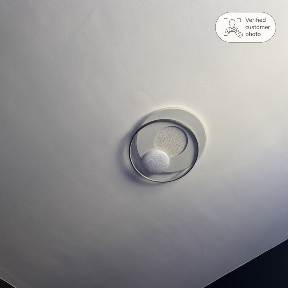 Plafonnier Eclipse dimmable à 3 étapes LED - blanc et gris