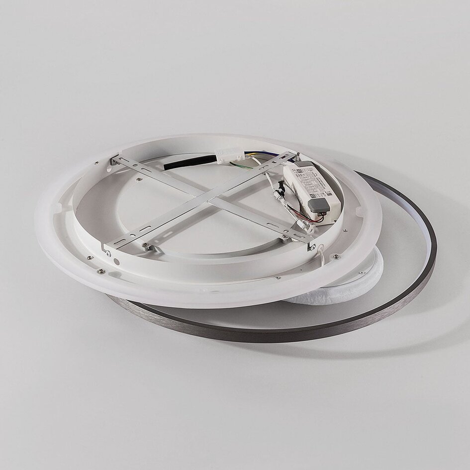 Plafonnier Eclipse dimmable à 3 étapes LED - blanc et gris
