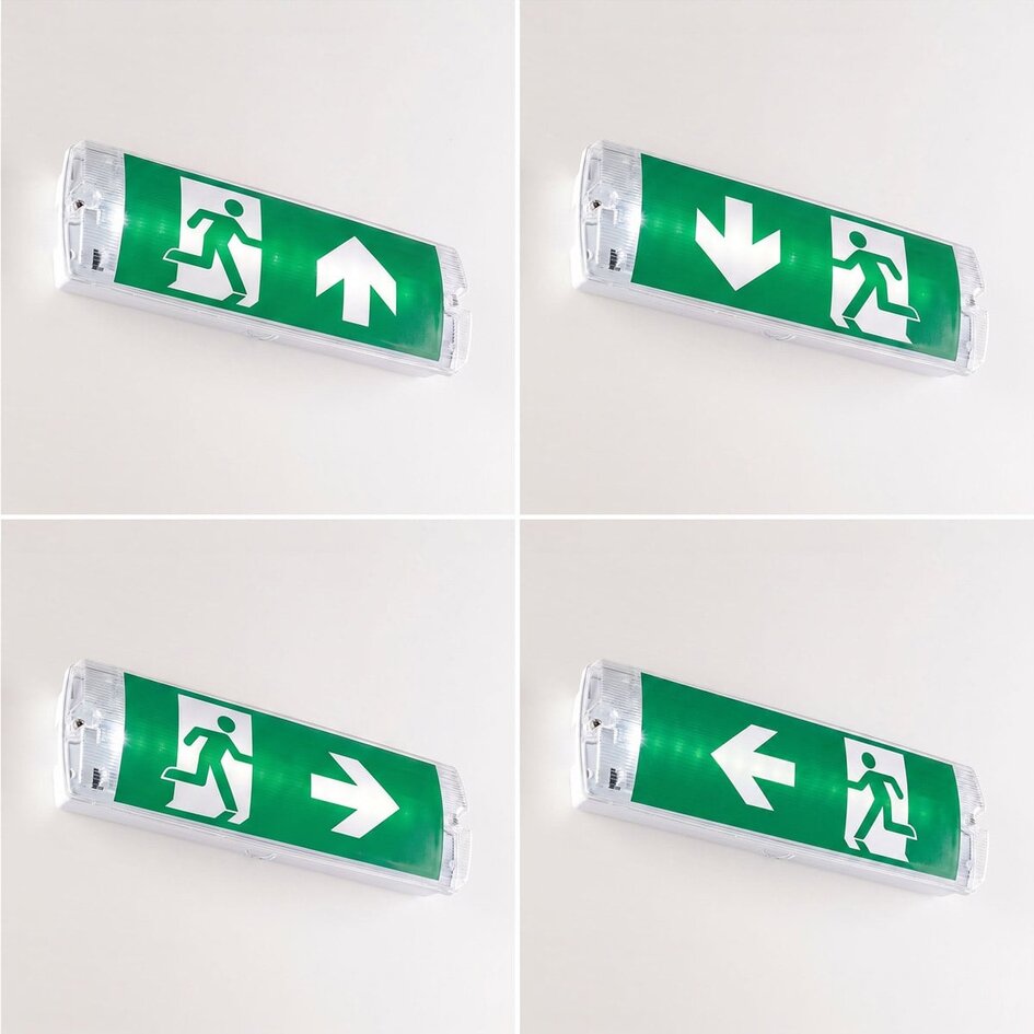 Luminaire de secours 3 watts avec abat-jour transparent, série OTG-KL