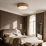 Plafondlamp Jantine met stoffen kap - taupe
