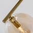 3-lichts plafondlamp Elora messing met cognac glas