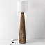 Vloerlamp Papira met witte kap