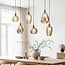 6-lichts hanglamp Nilo - amber glas