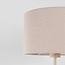 Lampadaire Auras avec abat-jour en lin et effet travertin - beige
