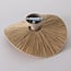 Plafondlamp Satu met handgevlochten raffia papier - beige