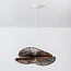 Hanglamp Janah met handgevlochten papieren kappen - wit