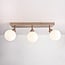 Plafonnier Vano à 3 points lumineux pivotants en beige sable et verre blanc laiteux