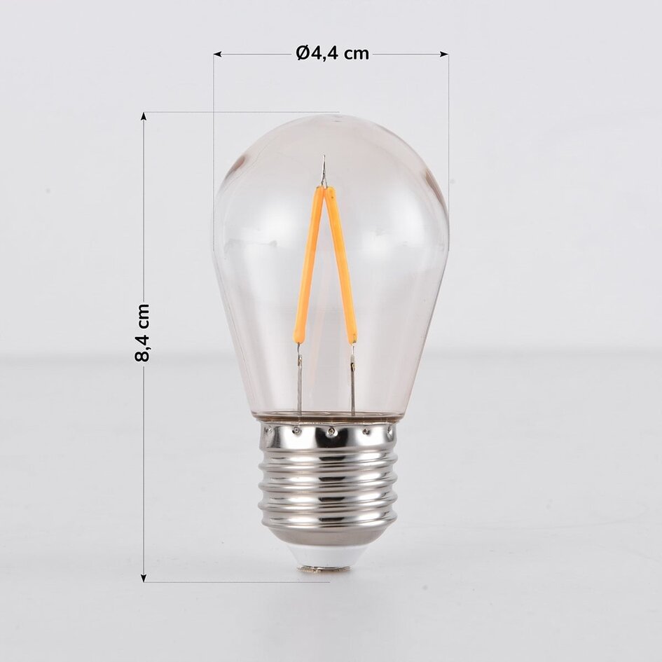 Kit guirlande guinguette, ampoules LED filament 3W, dimmables