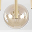 Plafonnier Elora avec 3 boules en verre cognac - beige