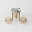 Plafonnier Elora avec 3 boules en verre cognac - beige