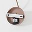 Suspension Stefina avec abat-jour en tissu - beige et taupe