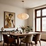 Hanglamp Siara met linnen kap - naturel - Ø60cm