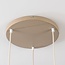 Suspension Orina à 3 abat-jours en verre ambré côtelé - beige