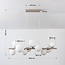 Suspension Deka à 10 lumières - beige et verre laiteux