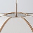 Hanglamp Ovala Ø60 cm - beige linnen kap met bruine accenten