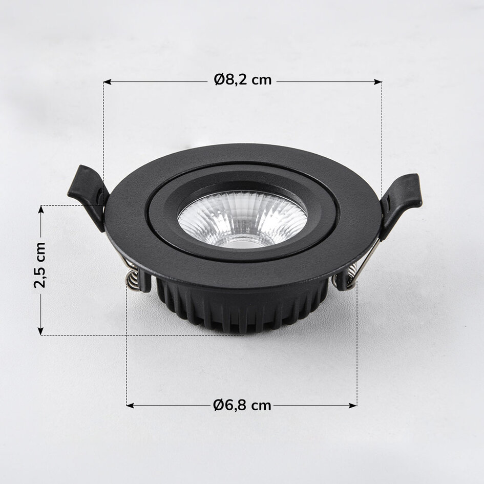 Spot encastrable Siem avec interrupteur CCT - noir