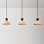 3-lichts Japandi hanglamp Mara - travertin (natuursteen) en hout