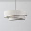 Suspension à 3 lumières Nerai - beige avec abat-jours en lin superposés