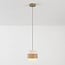 Hanglamp Yuki met travertin en melkwit glas - beige