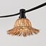 Prikkabel set inclusief kappen van handgeweven jute in naturel kleur, verkrijgbaar met verschillende LED lampen