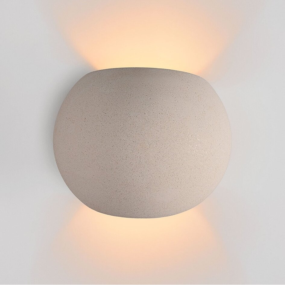 Wabi Sabi wandlamp Bolia van cement - wit